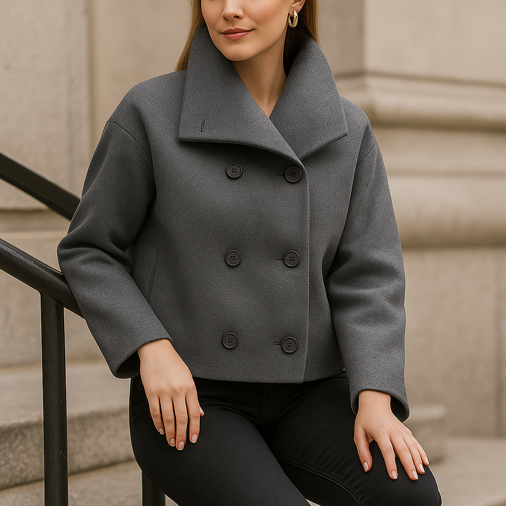 Veste courte à double boutonnage pour femme - Iranelle