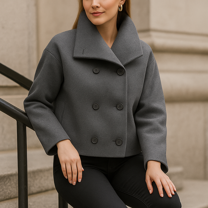 Veste courte à double boutonnage pour femme - Iranelle