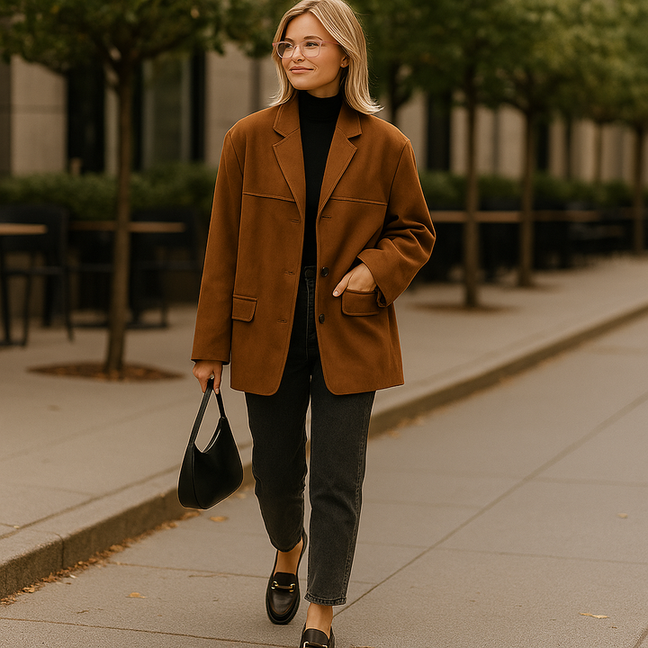 Veste effet daim pour femme - Saoudienne
