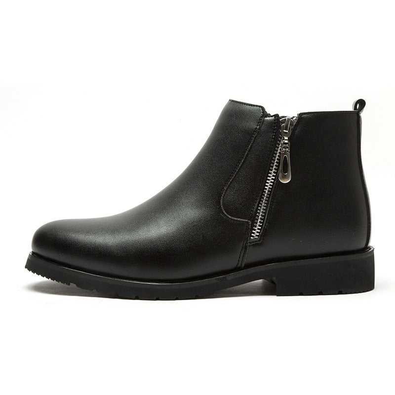 Bottines pour homme en cuir avec fermeture éclair latérale - Adrian