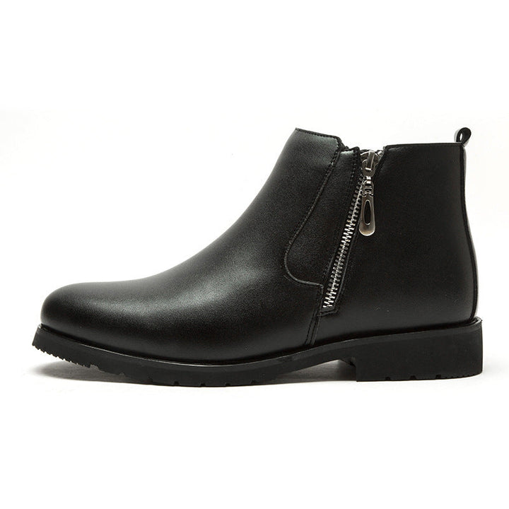 Bottines pour homme en cuir avec fermeture éclair latérale - Adrian
