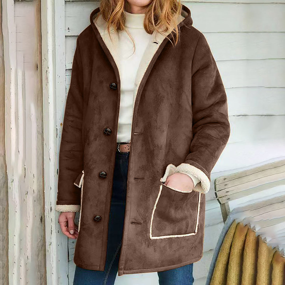 Manteau effet daim doux pour femme avec intérieur molletonné - Irmela