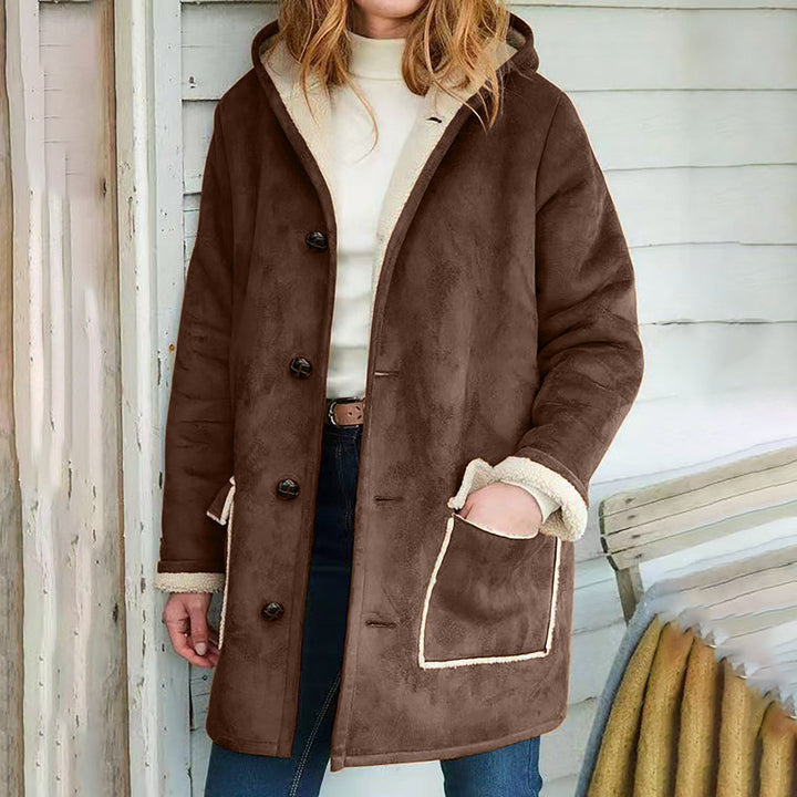 Manteau effet daim doux pour femme avec intérieur molletonné - Irmela