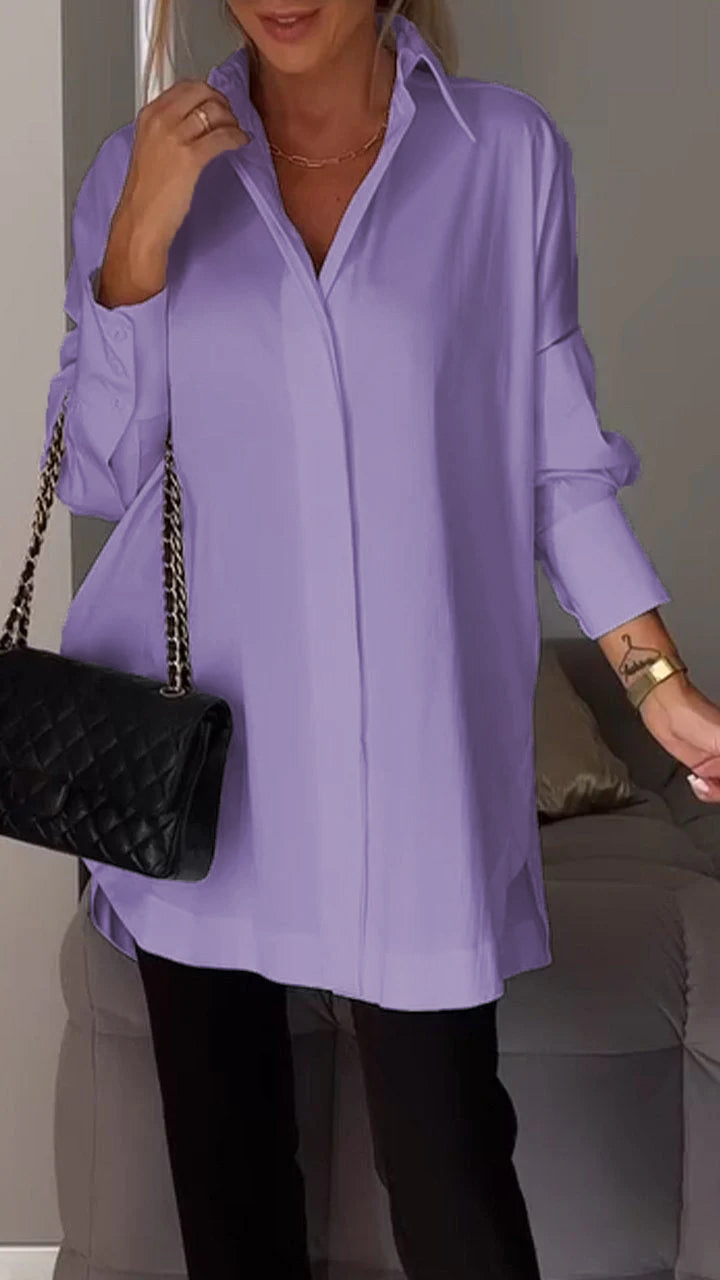 Bettina - Blouse chique en mousseline de soie grande taille