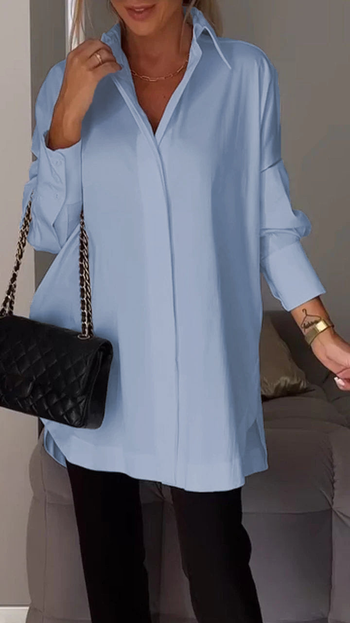 Bettina - Blouse chique en mousseline de soie grande taille