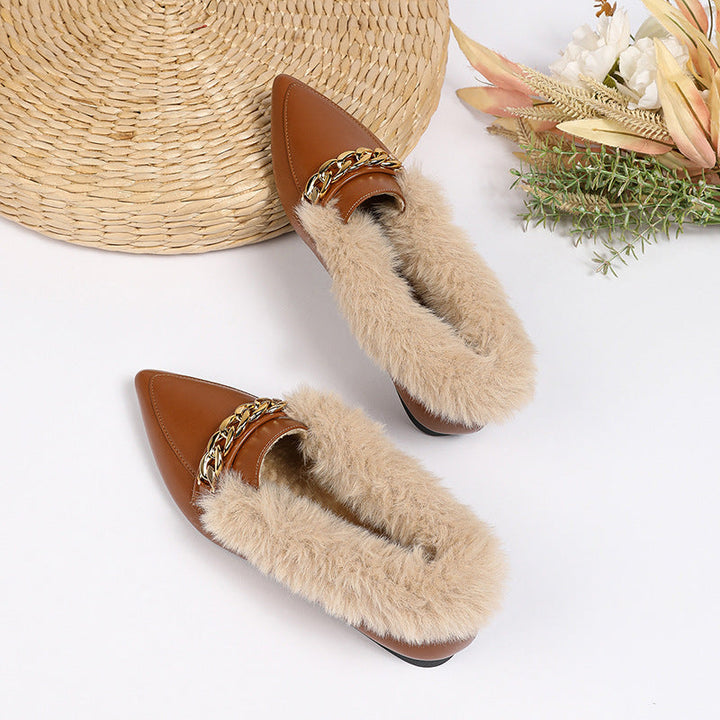 Mocassins fins à bout pointu pour femmes avec doublure - Ameline