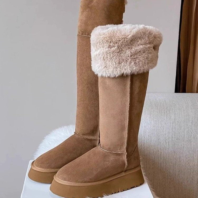 Bottes hautes pour femmes avec doublure en nounours - Paulie