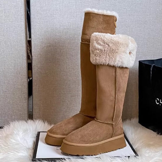 Bottes hautes pour femmes avec doublure en nounours - Paulie