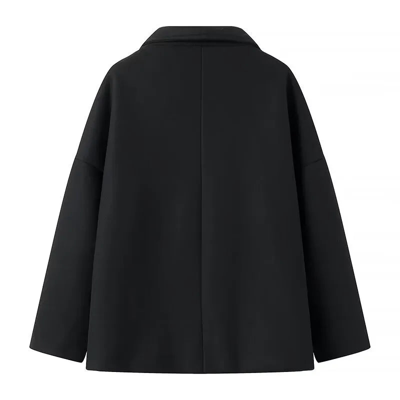 Manteau croisé à large revers pour femme - Rebeca