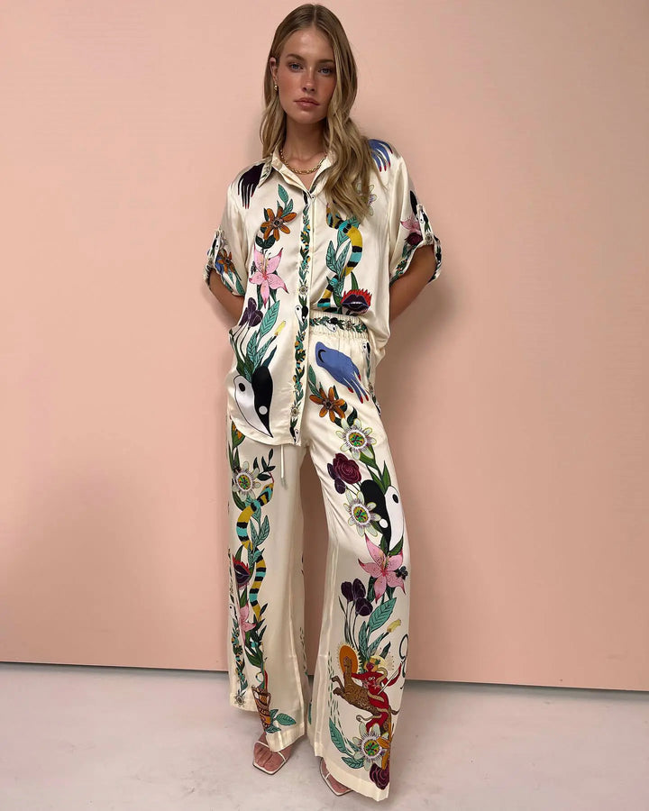 Carlota - Ensemble pantalon imprimé floral