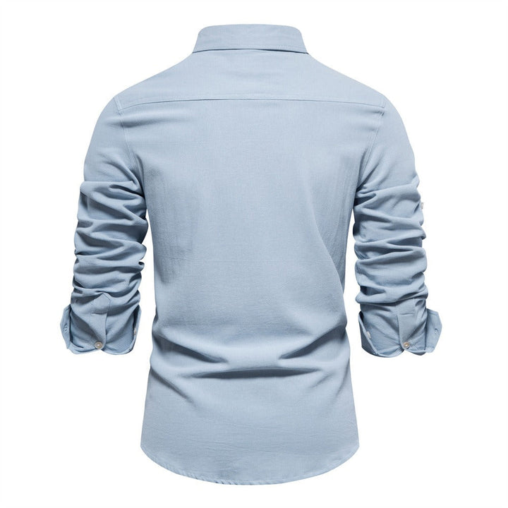 Chemise homme en coton, poches avant, style décontracté - Nicolas
