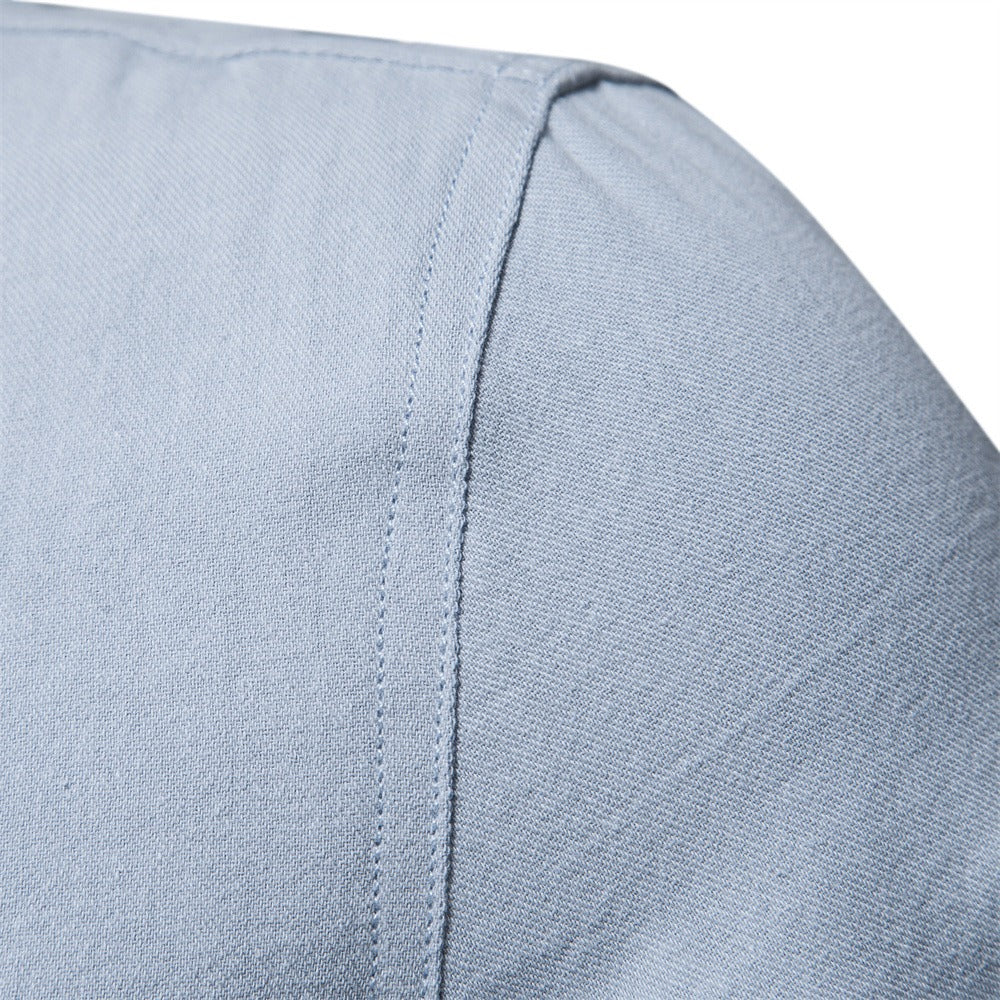 Chemise homme en coton, poches avant, style décontracté - Nicolas