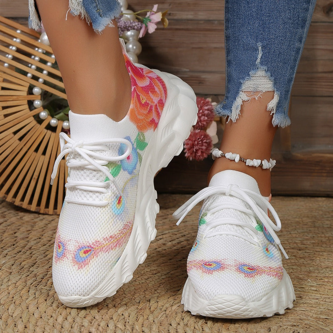 Baskets pour femmes en tissu respirant à imprimé floral - Julieta