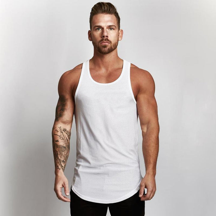 T-shirt sans manches en maille respirante pour hommes - Marco