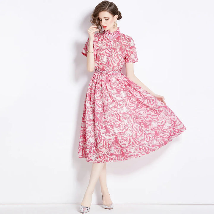 Candy - Robe imprimée à manches courtes pour femmes