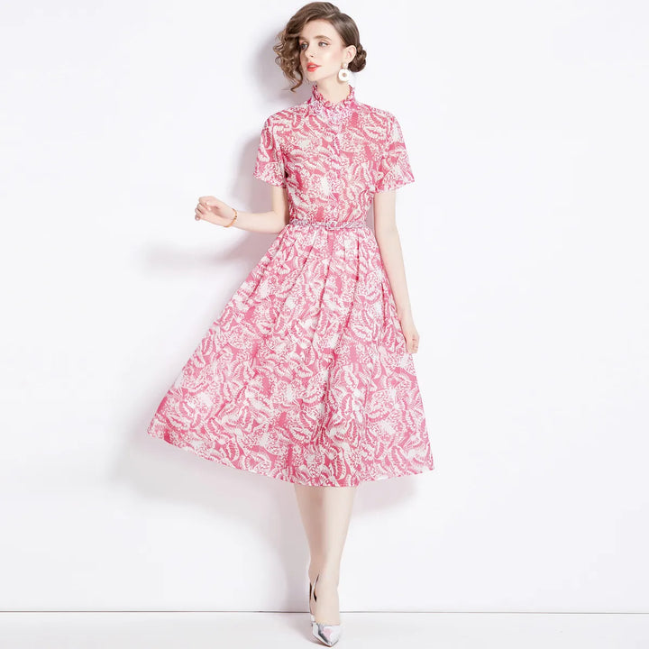 Candy - Robe imprimée à manches courtes pour femmes