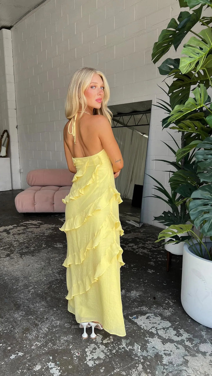 Ayla - Robe longue dos nu à la coupe élégante