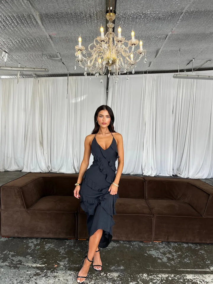 Ayla - Robe longue dos nu à la coupe élégante