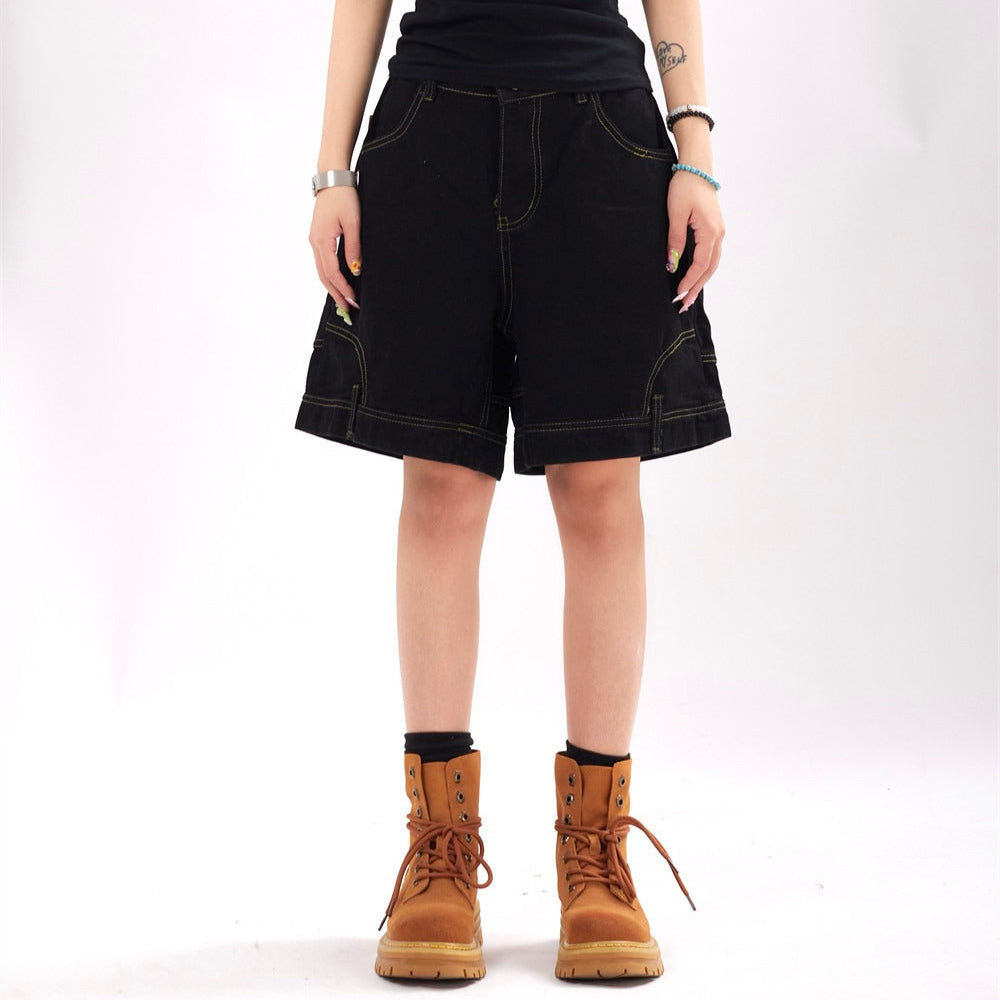 Short en denim pour femme au design urbain surdimensionné - Renata