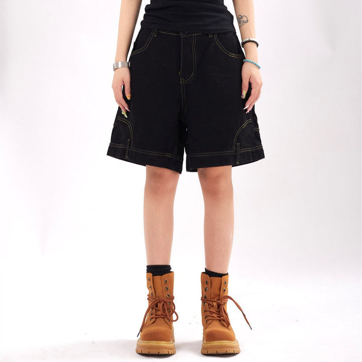 Short en denim pour femme au design urbain surdimensionné - Renata