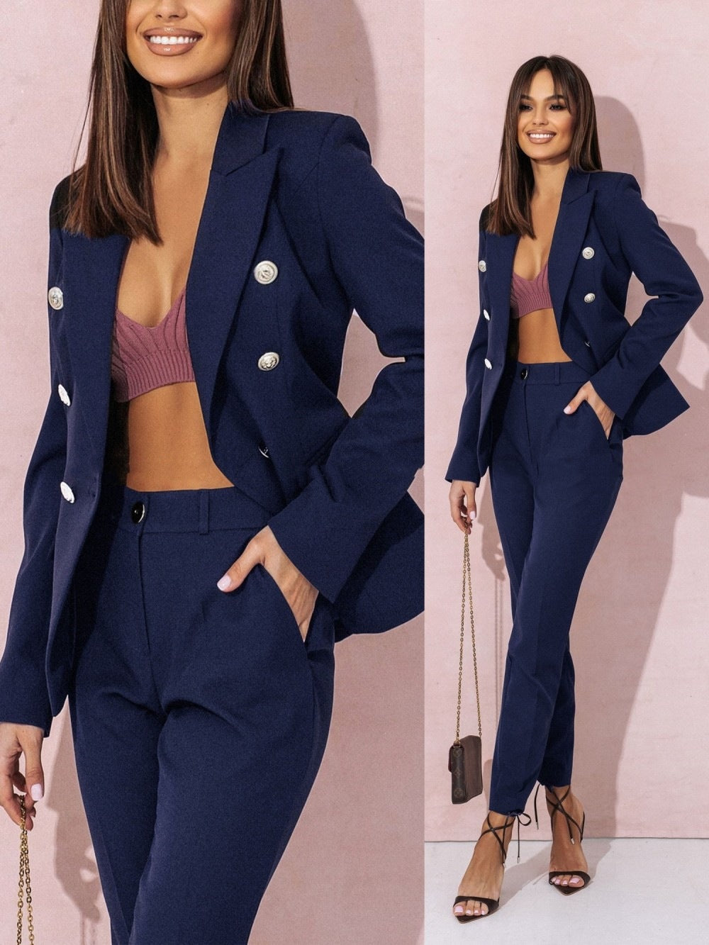 Elisea - Elégant ensemble blazer-pantalon