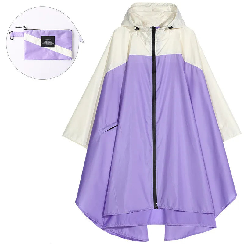 Poncho imperméable unisexe portable avec capuche