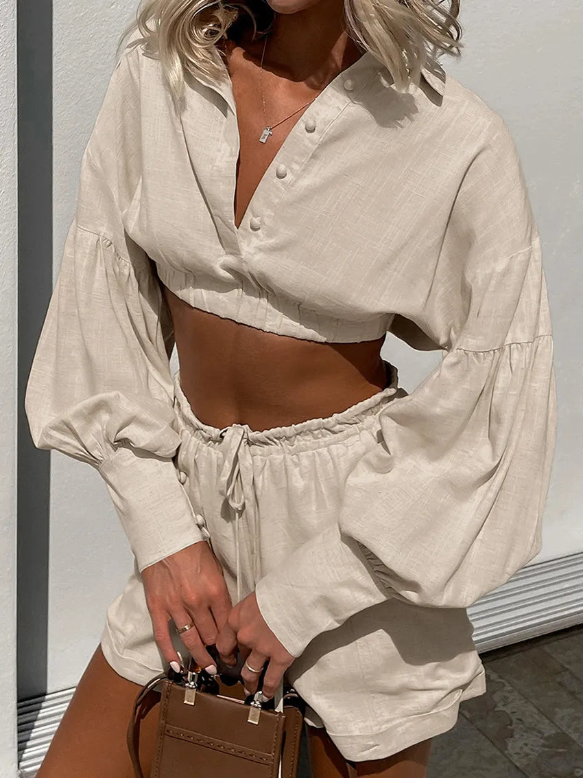 Yaiza - Ensemble deux pièces décontracté de style minimaliste