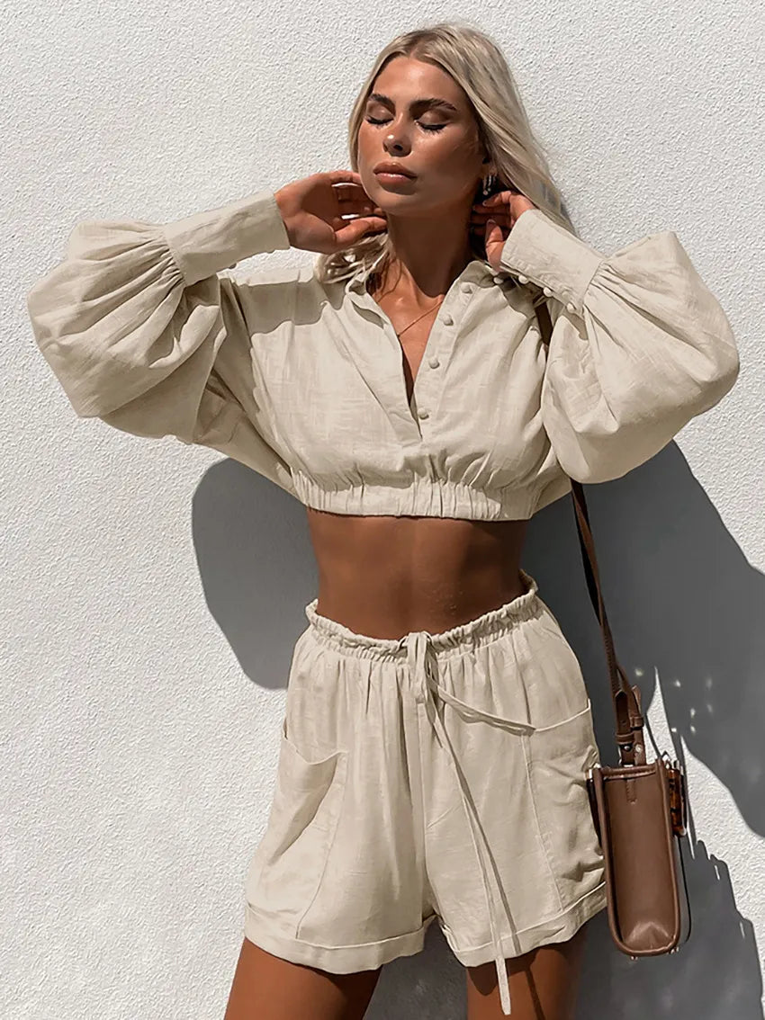 Yaiza - Ensemble deux pièces décontracté de style minimaliste