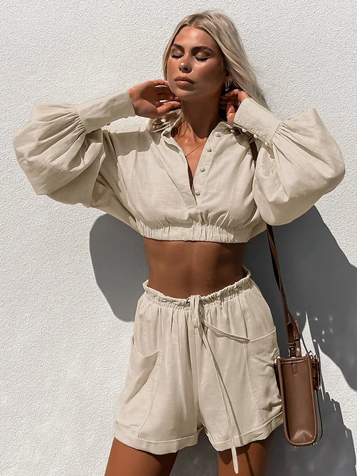Yaiza - Ensemble deux pièces décontracté de style minimaliste