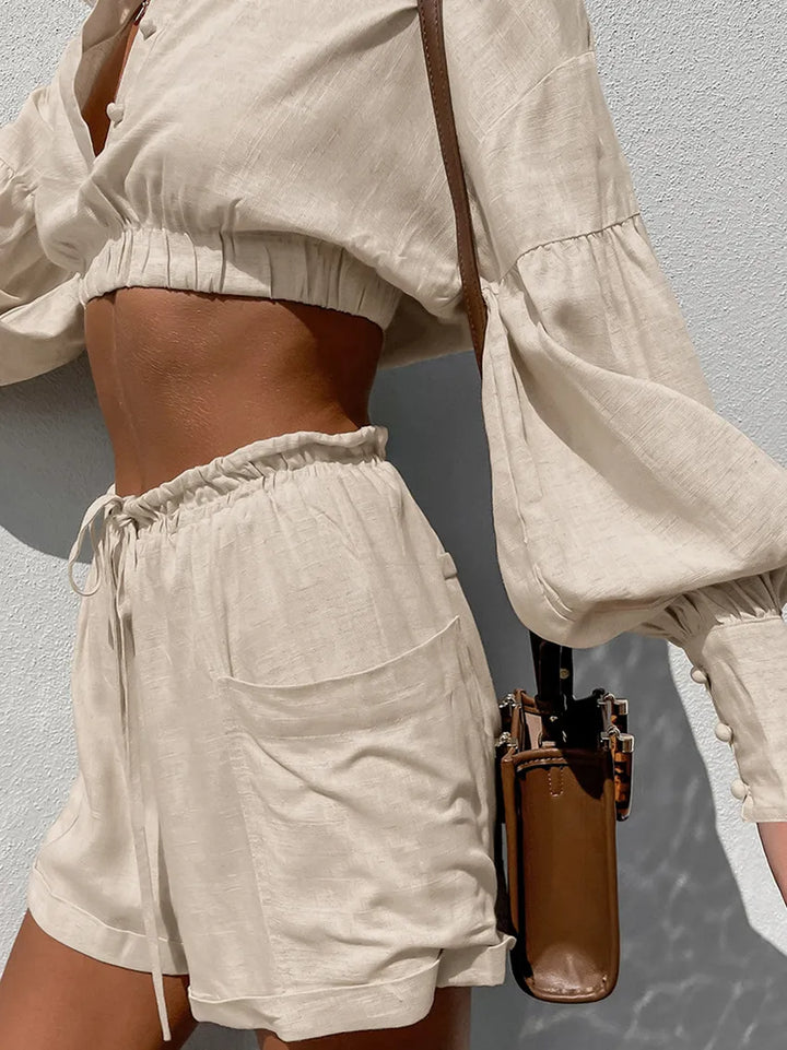 Yaiza - Ensemble deux pièces décontracté de style minimaliste