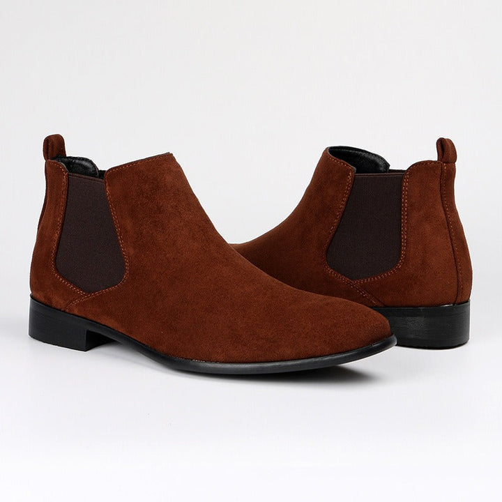 Bottines chelsea en daim à bout carré pour hommes - Álvaro