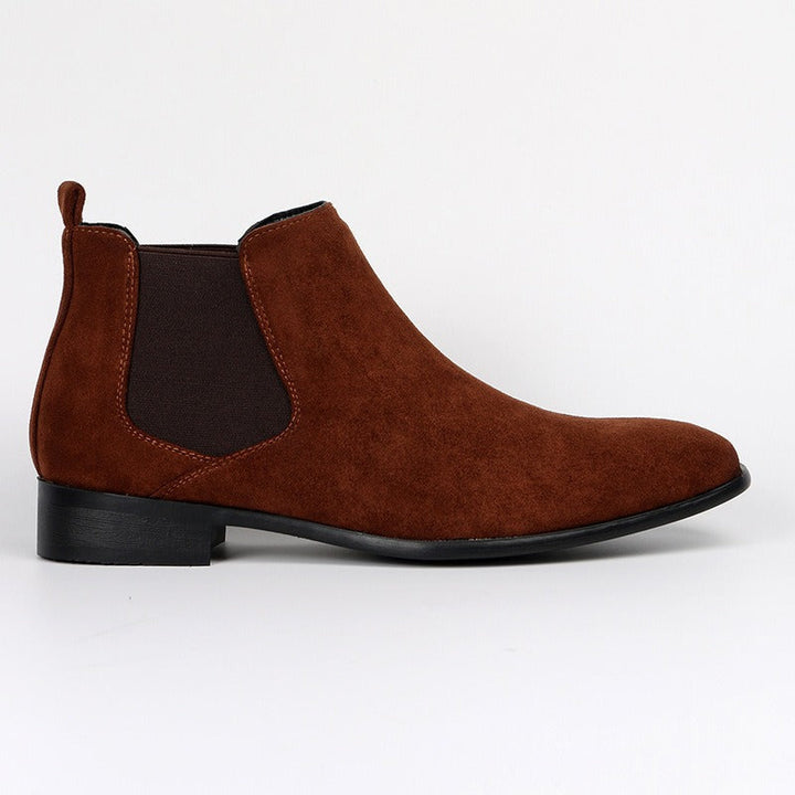 Bottines chelsea en daim à bout carré pour hommes - Álvaro