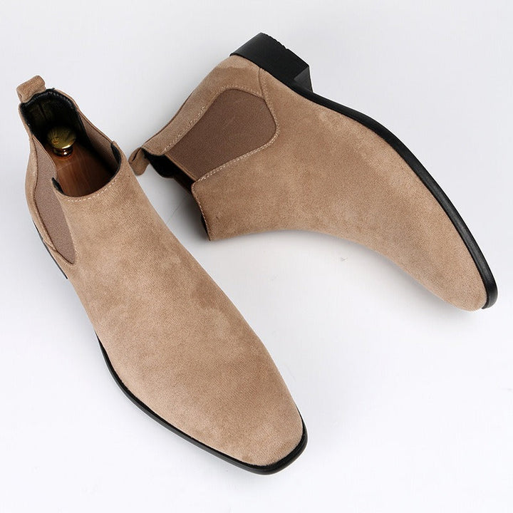 Bottines chelsea en daim à bout carré pour hommes - Álvaro