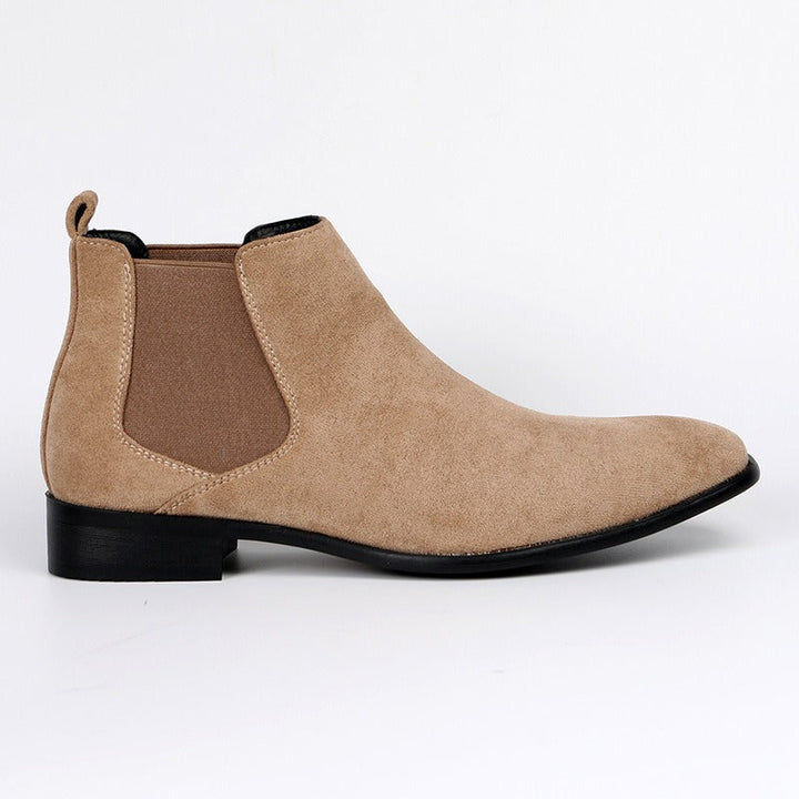 Bottines chelsea en daim à bout carré pour hommes - Álvaro