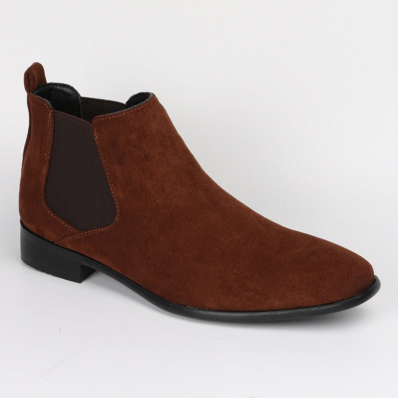 Bottines chelsea en daim à bout carré pour hommes - Álvaro