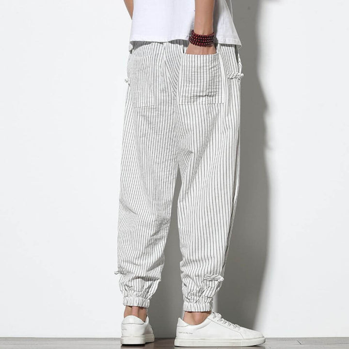 Pantalon imprimé rayé pour hommes - Matteo