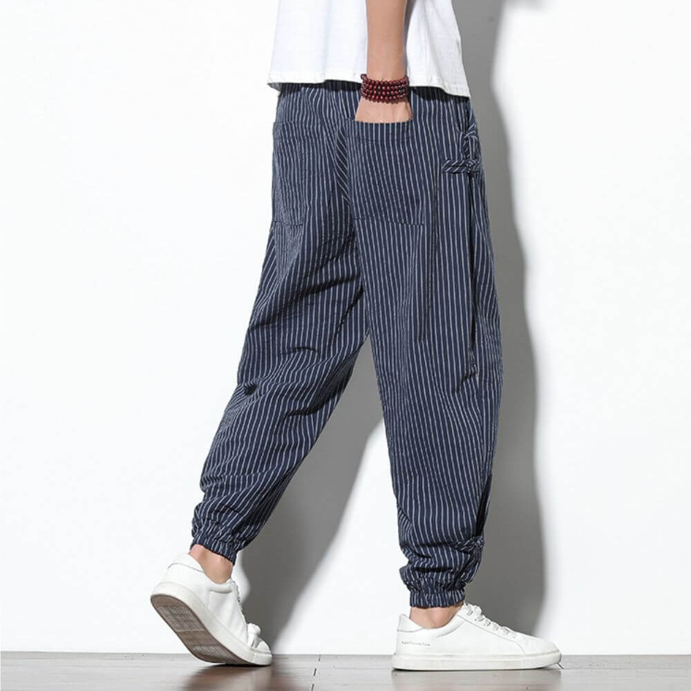 Pantalon imprimé rayé pour hommes - Matteo