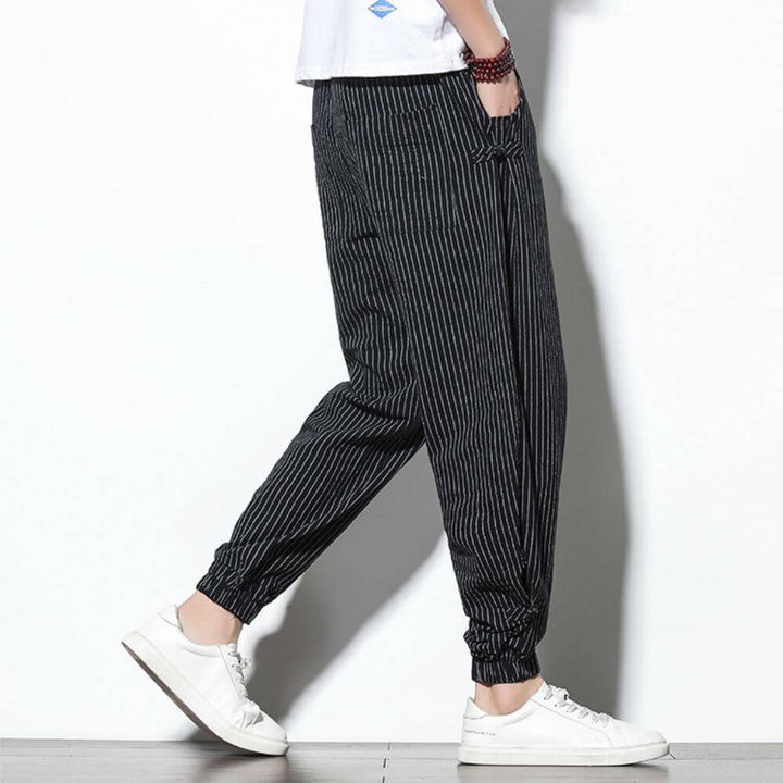 Pantalon imprimé rayé pour hommes - Matteo