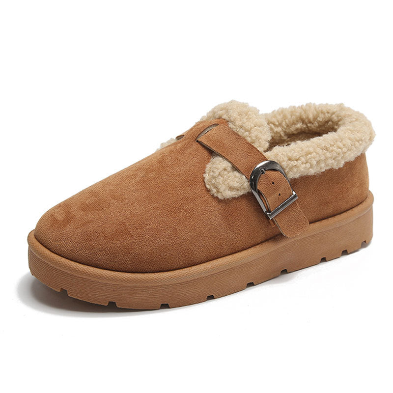 Sabots d'hiver pour femmes en daim avec boucle réglable - Linnea