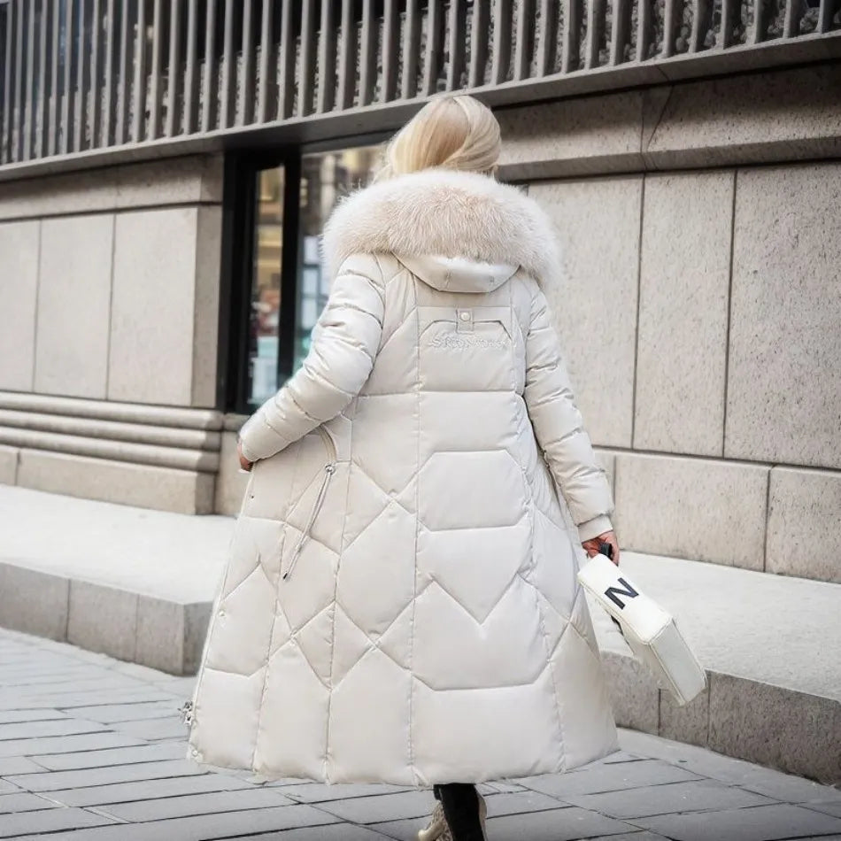 Manteau long matelassé à capuche - Isolde