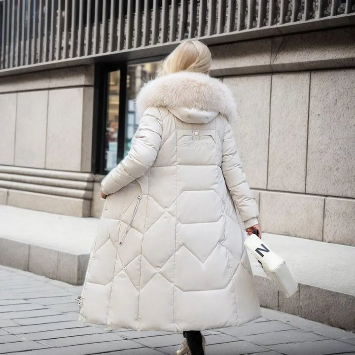Manteau long matelassé à capuche - Isolde