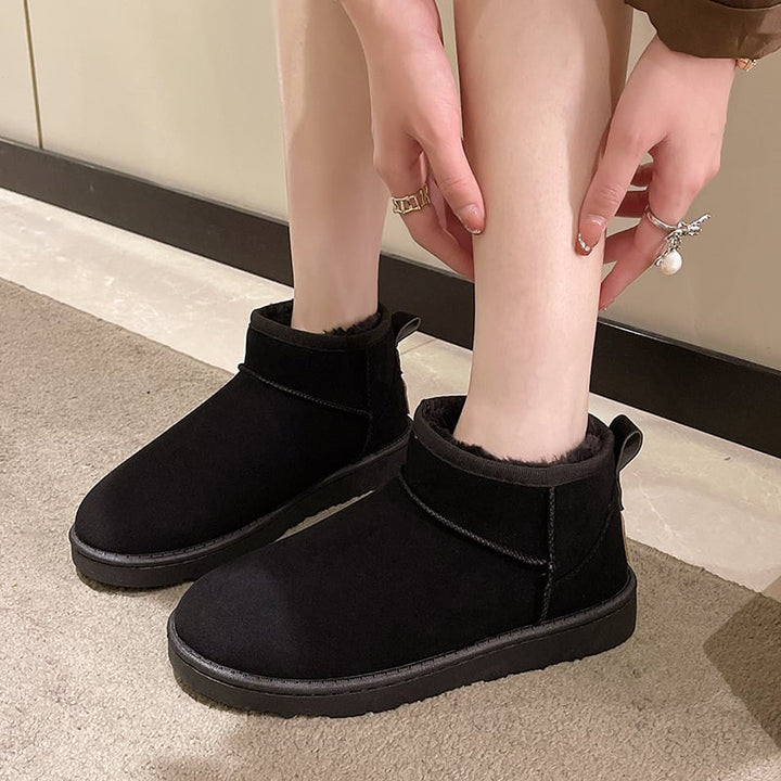 Bottines d'hiver pour femmes en daim avec doublure douce - Mia