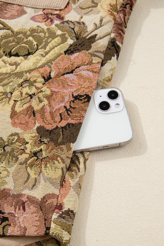 Cardigan en maille fleurie pour femme - Olyane