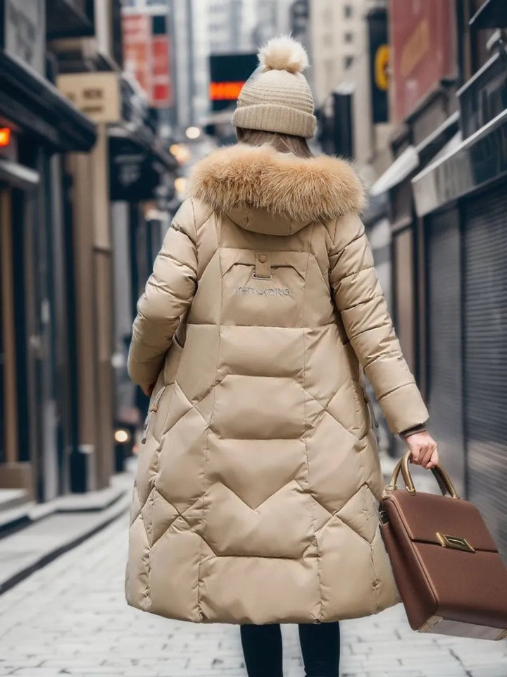Manteau long matelassé à capuche - Isolde