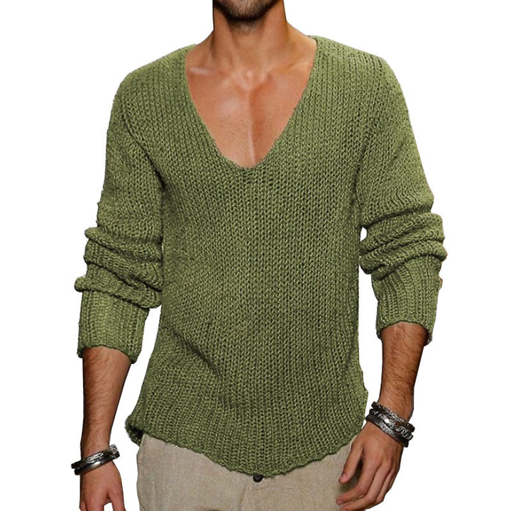 Talon - Pull en tricot pour homme avec col en V