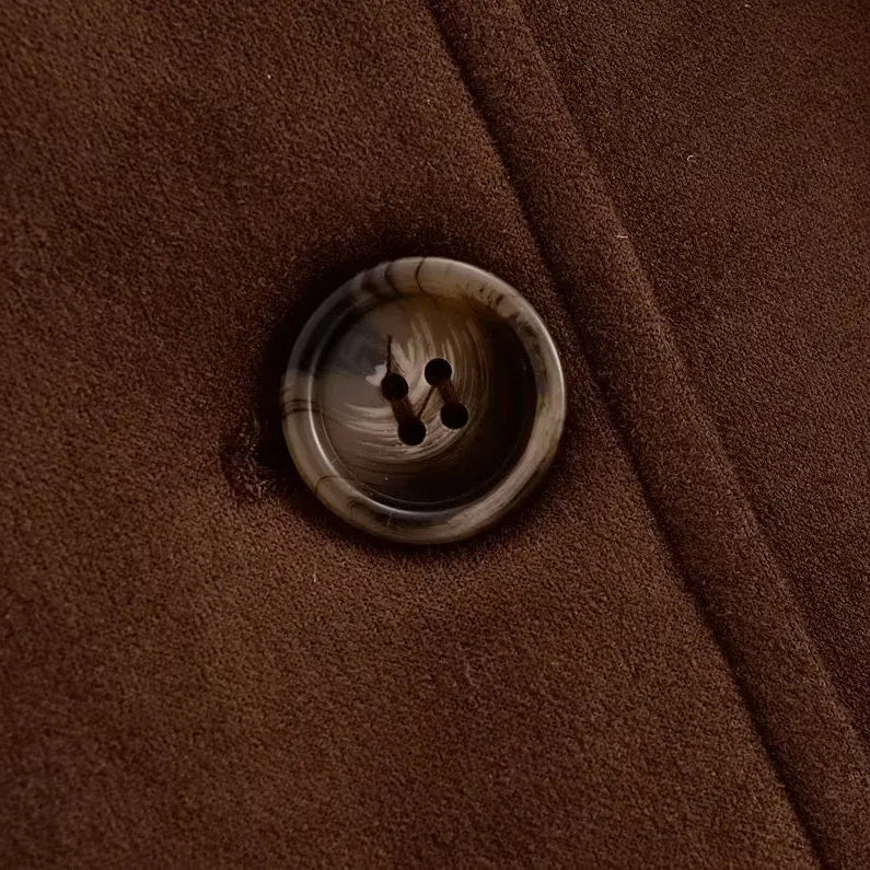 Veste en daim pour femme avec ceinture - Avelise