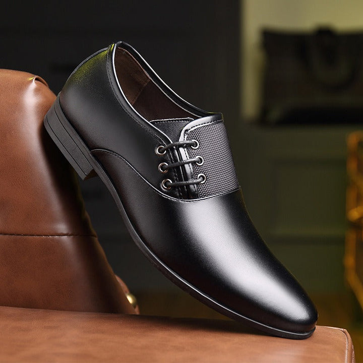 Chaussures formelles pour hommes en cuir verni à bout pointu, style élégant - Damián