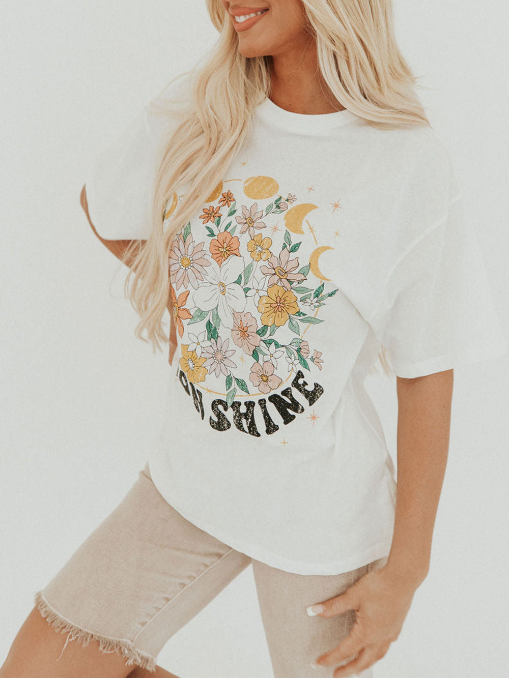 Gilma - T-shirt graphique floral Moon Shine