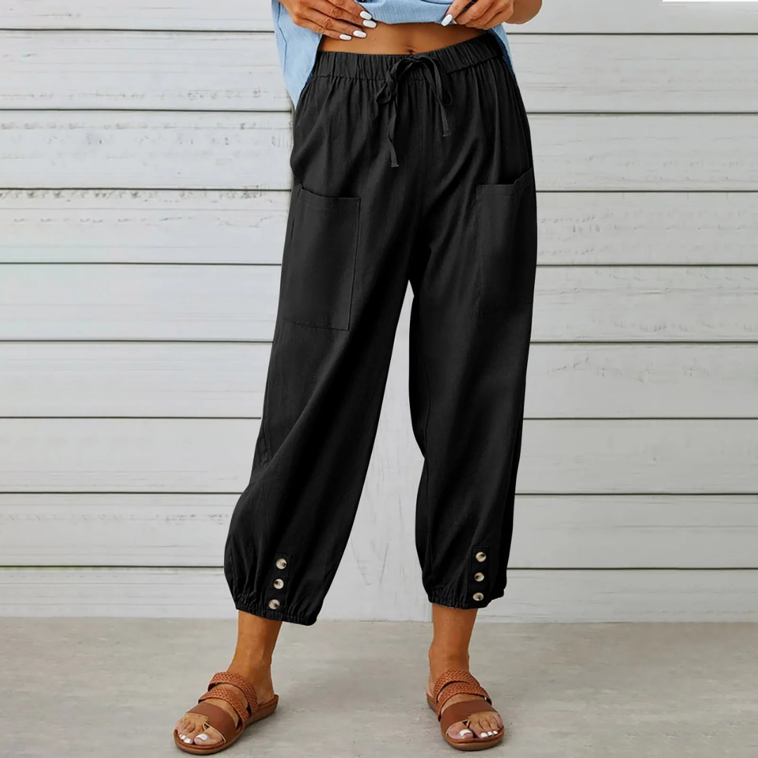 Kim - Pantalon élégant en lin pour femme