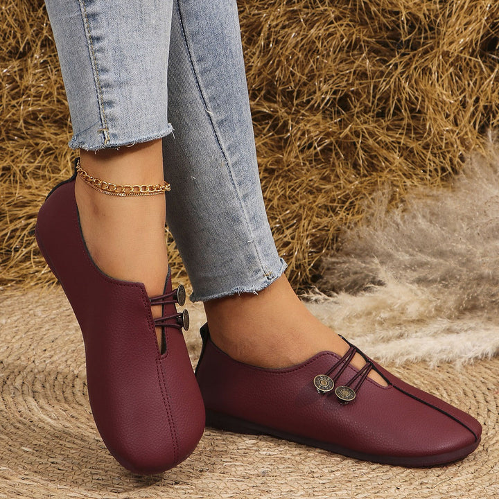 Chaussures plates pour femmes en daim souple, fabriquées à la main - Teresa